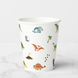 Vasos de papel para fiesta de cumpleaños de dinosa