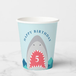 Vasos de papel para fiesta de cumpleaños de morded