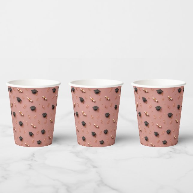 Vasos de papel para fiesta de graduación (Multi)