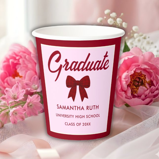 Vasos de Papel para Fiesta de Graduación con Lazo  (Subido por el creador)