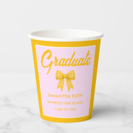 Vasos de Papel para Fiesta de Graduación con Lazo 
