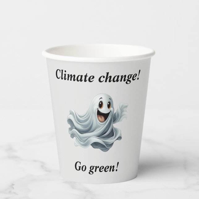 Vasos de papel para fiesta de Halloween (Anverso)