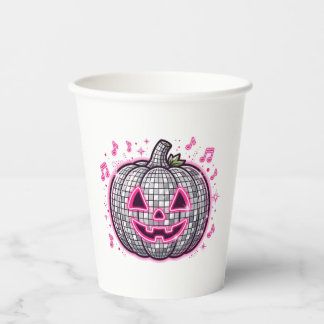 Vasos de papel para fiesta de Halloween de calabaz