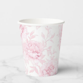 Vasos de papel para fiesta de jardín con contorno