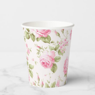 Vasos de papel para fiesta de jardín con spray de
