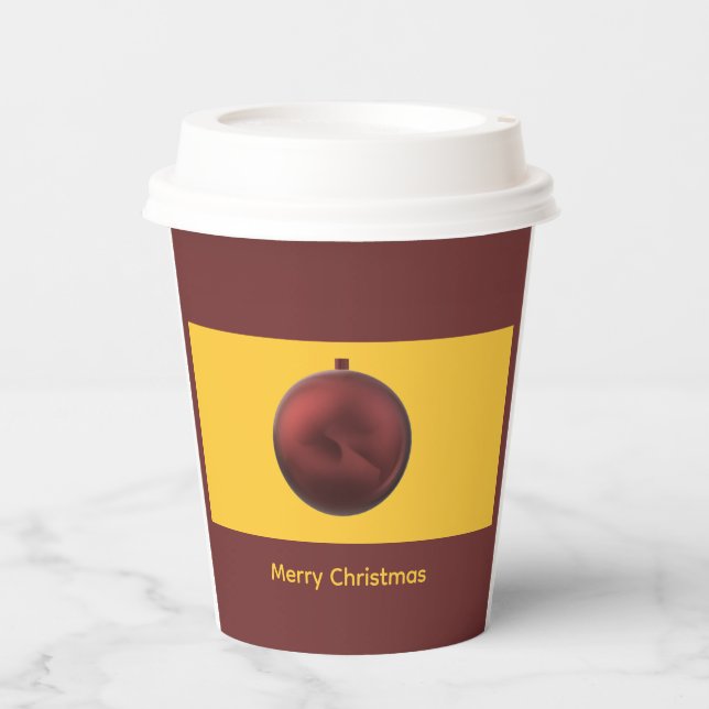 Vasos de papel para fiesta de Navidad (Anverso)