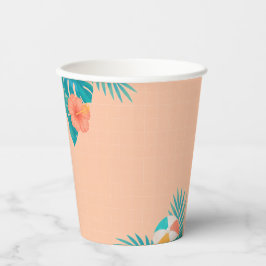 Vasos de papel para fiesta de piscina de verano mo