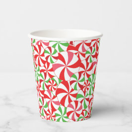 Vasos de papel para fiestas con estampado de bastó
