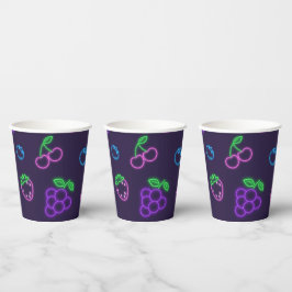 Vasos de papel para fiestas con patrón de frutas N