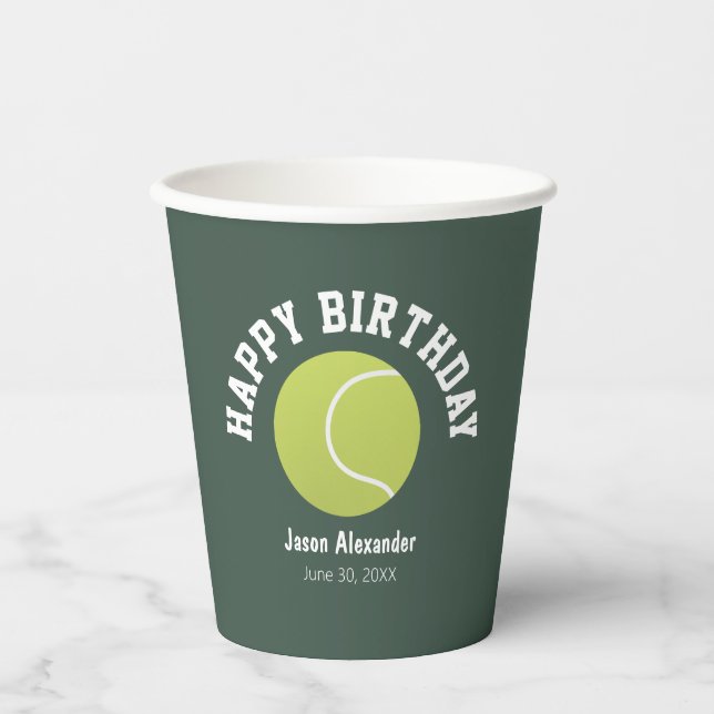 Vasos de papel para fiestas de cumpleaños con tema (Anverso)