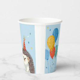 Vasos de papel para fiestas de erizo lindos