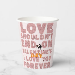 Vasos De Papel para la pareja, el amor no debería acabar con el e