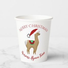 Vasos de papel para Navidad de Alpaca