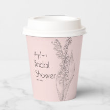 Vasos de papel para una despedida de soltera.