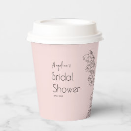 Vasos de papel para una ducha de novia.