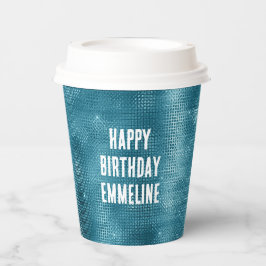 Vasos De Papel Paracaídas turquesa