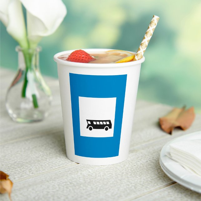 Vasos De Papel Parada de autobuses de transporte público Rótulo T (Subido por el creador)