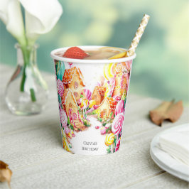 Vasos De Papel Paraíso caprichoso Candyland Cumpleaños