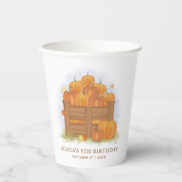 Vasos De Papel Parche de calabaza Mariposa Caída Sale Cumpleaños