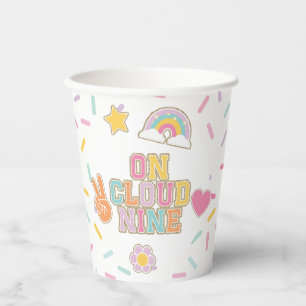 Vasos De Papel Parche Preppy en Nueve Nueve Nueve Cumpleaños