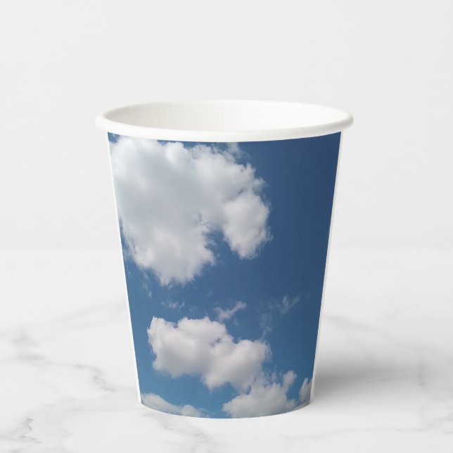 Vasos De Papel Parches escuálidos de nubes (Anverso)