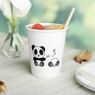 Vasos De Papel Pareja de pequeños Pandas banales