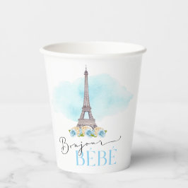 Vasos De Papel Paris Eiffel Tower Bonjour Baby Paper Cups