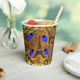 VASOS DE PAPEL PARIS LADYBUGS