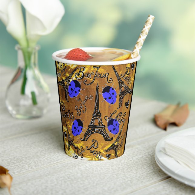 VASOS DE PAPEL PARIS LADYBUGS (in situ)