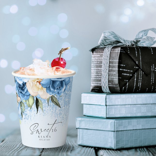 Vasos De Papel Parques florales dulces Dieciséis BlueID912 (Subido por el creador)