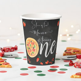 Vasos De Papel Parte de diversión, primer cumpleaños de pizza