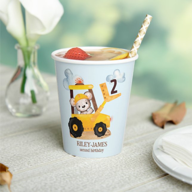 Vasos De Papel Partido de Cumpleaños de la Construcción (in situ)