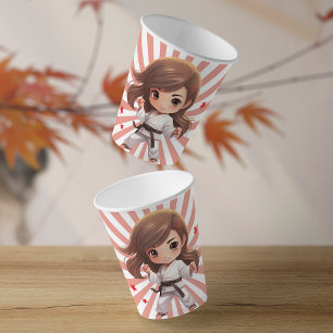 Vasos De Papel Partido de cumpleaños de las Artes Marciales de Ka
