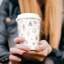 Vasos De Papel Partido de Cumpleaños de los Nutcracker Blancos