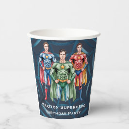 Vasos De Papel Partido de Cumpleaños De Superhéroes Para Niños