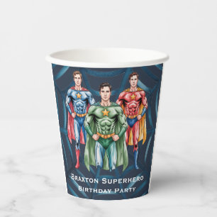 Vasos De Papel Partido de Cumpleaños De Superhéroes Para Niños