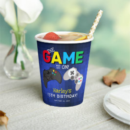 Vasos De Papel Partido de cumpleaños de un videojuego divertido d