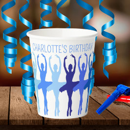Vasos De Papel Partido de cumpleaños del bailarín de ballet Perso