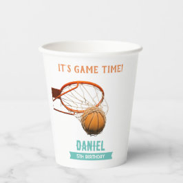 Vasos De Papel Partido de Cumpleaños del Baloncesto