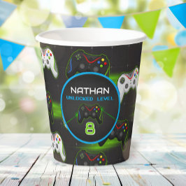 Vasos De Papel Partido de cumpleaños del controlador de nivel sup