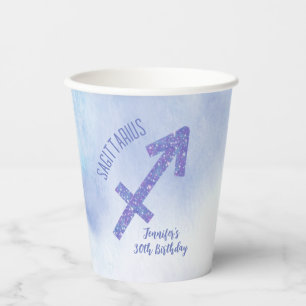Vasos De Papel Partido de cumpleaños púrpura del Personalizado Cu
