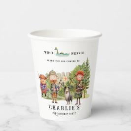 Vasos De Papel Partido de Cumpleaños Temático de Escocia