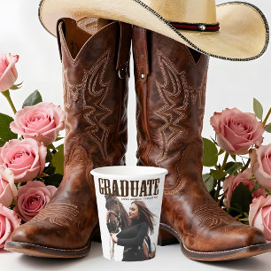 Vasos De Papel Partido de Graduación de Foto de Graduado de Count