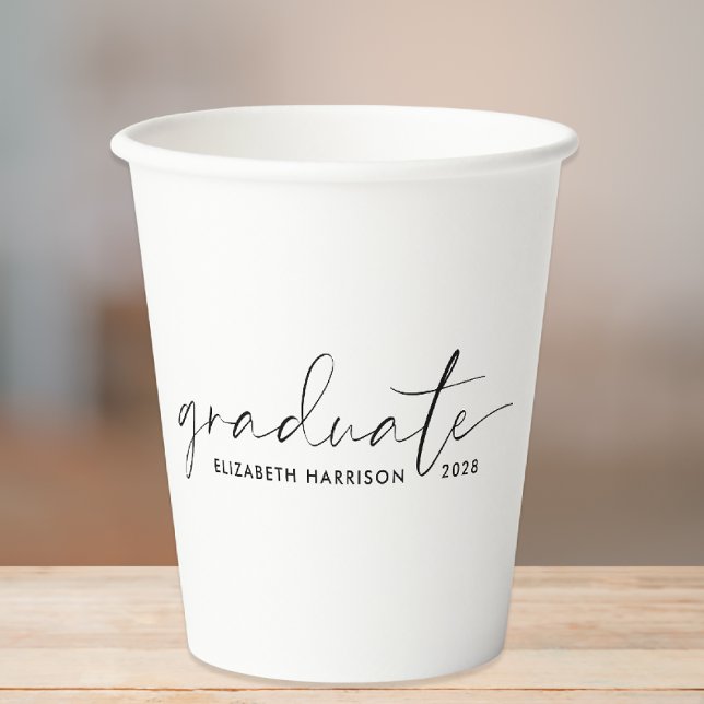 Vasos De Papel Partido de Graduación de Guión de moda (Subido por el creador)