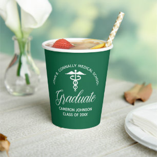 Vasos De Papel Partido de Graduación de la Escuela de Medicina Ve