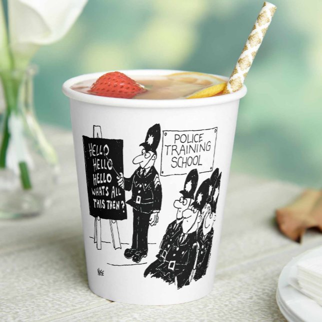 Vasos De Papel Partido de Graduación de la Escuela de Policía (Subido por el creador)