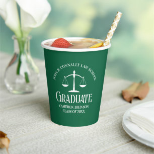 Vasos De Papel Partido de Graduación de la Escuela Verde de Derec