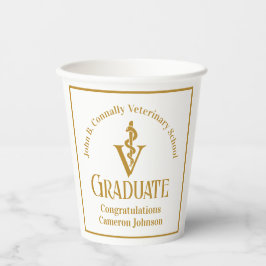 Vasos De Papel Partido de Graduación de la Escuela Veterinaria de
