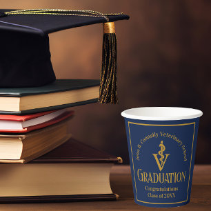 Vasos De Papel Partido de Graduación de la Escuela Veterinaria de