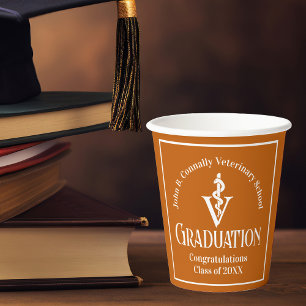 Vasos De Papel Partido de Graduación de la Escuela Veterinaria Na